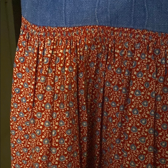 Blue and Red Floral Midi Dress - Picture 11 of 12